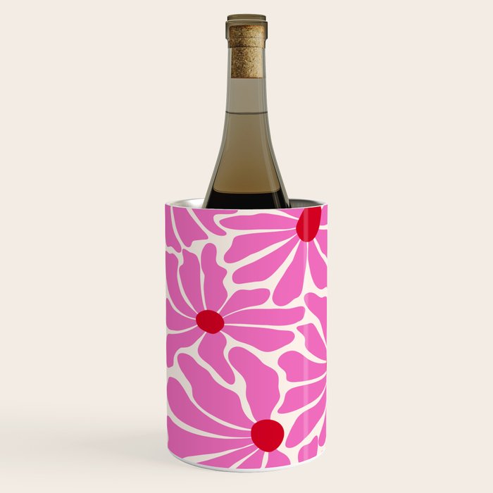 Big Groovy Flower - Pink and Red Wine Chiller Gallery Image 2