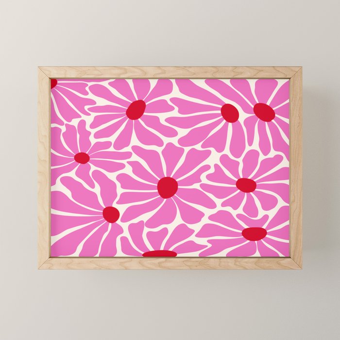 Big Groovy Flower - Pink and Red Mini Art Print Gallery Image 1