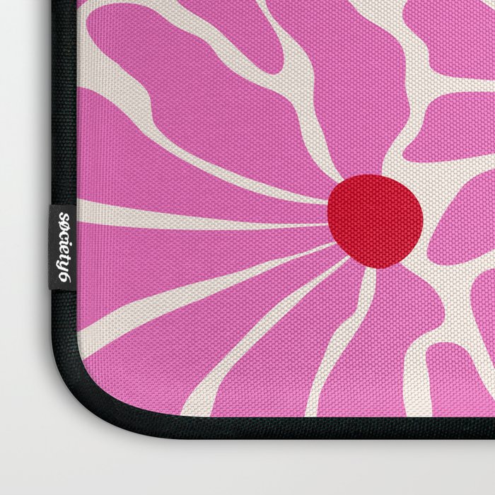Big Groovy Flower - Pink and Red Laptop Sleeve Gallery Image 3