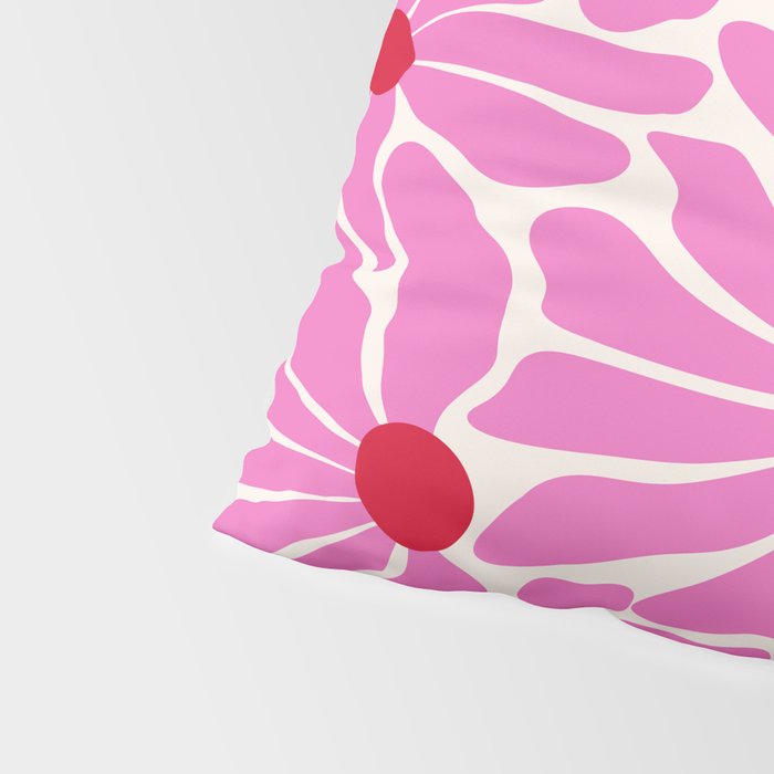 Big Groovy Flower - Pink and Red Pillow Sham Gallery Image 4