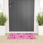 Big Groovy Flower - Pink and Red Welcome Mat Gallery Image 3