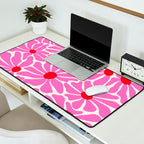 Big Groovy Flower - Pink and Red Desk Mat Gallery Image 2