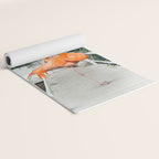 Flamingo Beach House, Wildlife Architecture Jungle Photography, Eclectic Birds Digital Art Yoga Mat Gallery Image 2