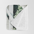 Flamingo Beach House, Wildlife Architecture Jungle Photography, Eclectic Birds Digital Art Throw Blanket Gallery Image 3