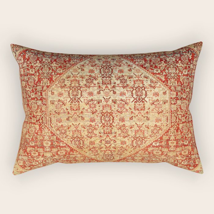 Sehna Saronim Kurdish Northwest Persian Rug Print Rectangular Pillow Gallery Image 2