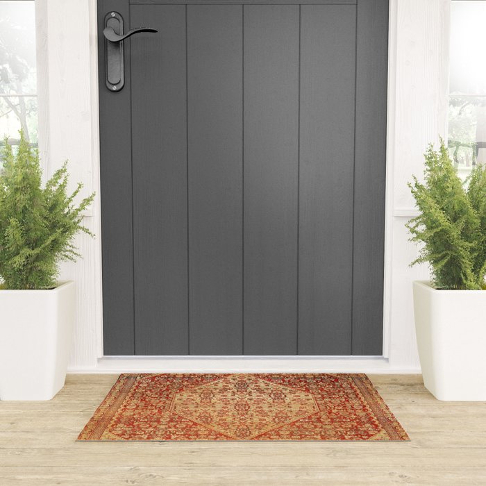 Sehna Saronim Kurdish Northwest Persian Rug Print Welcome Mat Gallery Image 3