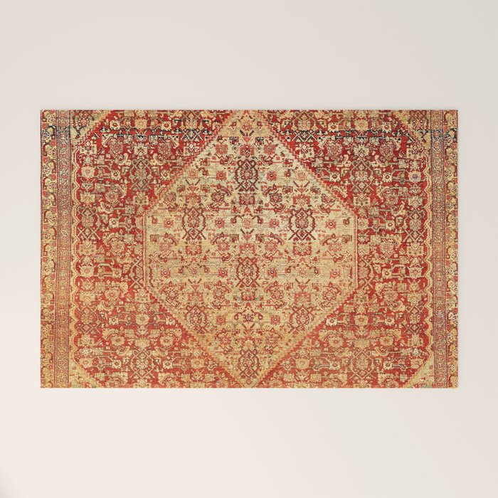 Sehna Saronim Kurdish Northwest Persian Rug Print Welcome Mat Gallery Image 1
