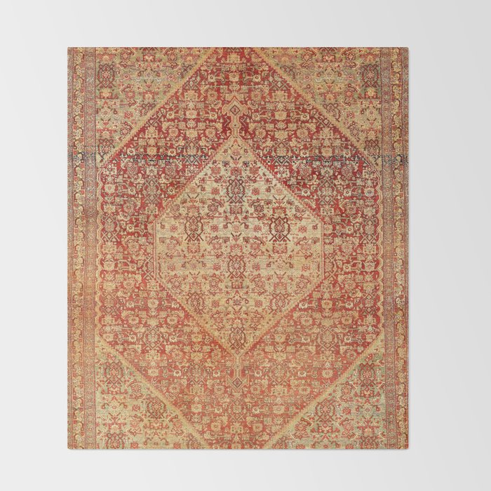 Sehna Saronim Kurdish Northwest Persian Rug Print Throw Blanket Gallery Image 2