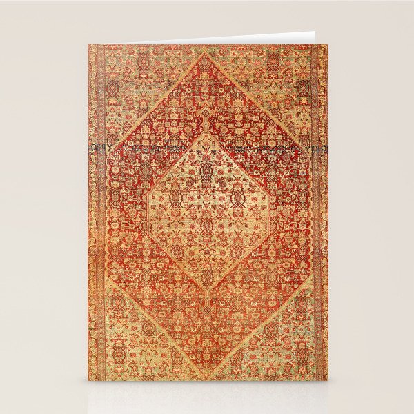 Sehna Saronim Kurdish Northwest Persian Rug Print Stationery Card Gallery Image 1