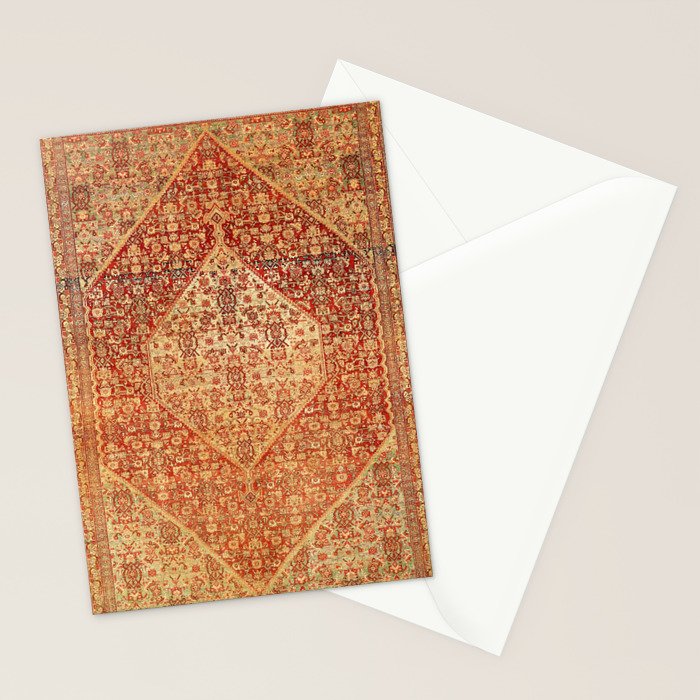 Sehna Saronim Kurdish Northwest Persian Rug Print Stationery Card Gallery Image 2