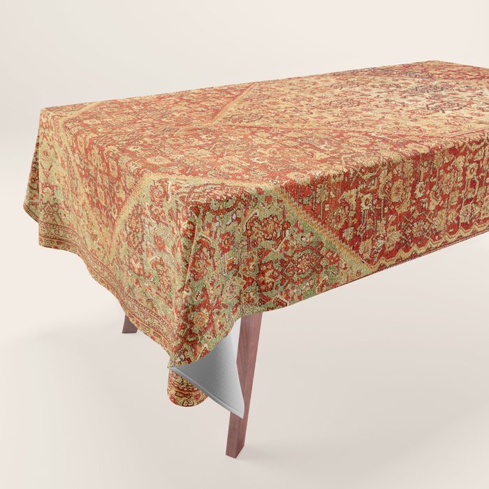 Sehna Saronim Kurdish Northwest Persian Rug Print Tablecloth Gallery Image 1