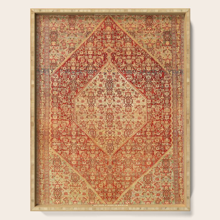 Sehna Saronim Kurdish Northwest Persian Rug Print Serving Tray Gallery Image 1