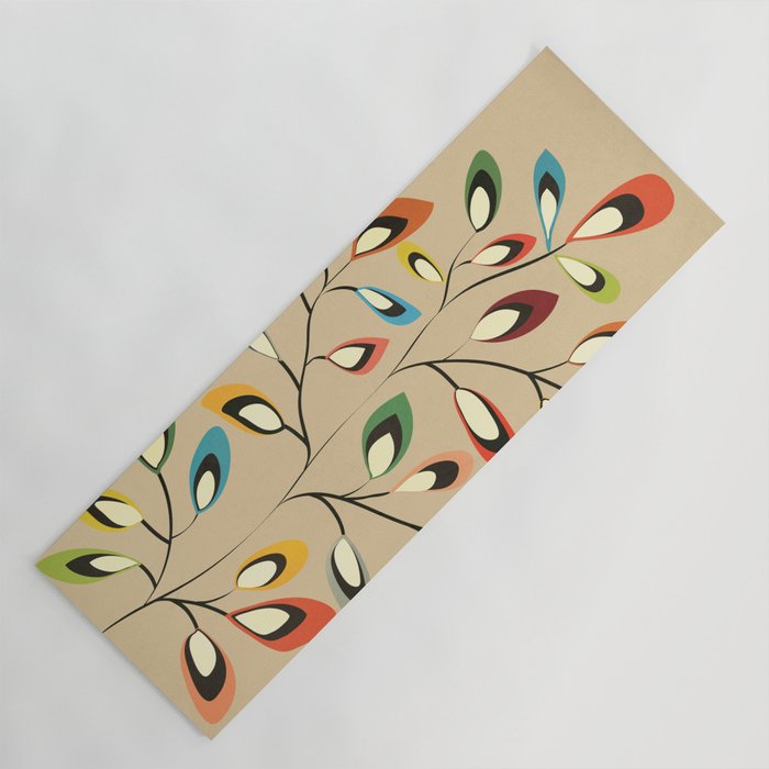 Mid-Century Abstract Branch 02 Yoga Mat Gallery Image 1
