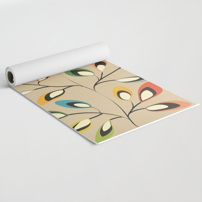 Mid-Century Abstract Branch 02 Yoga Mat Gallery Image 2