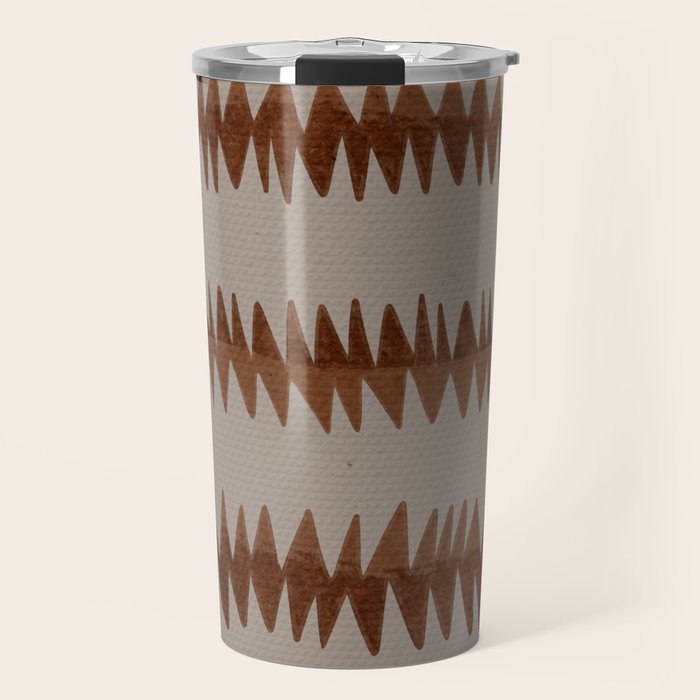 abstract striped rhombus zigzag background Travel Mug Gallery Image 1
