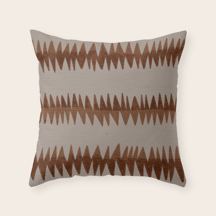 abstract striped rhombus zigzag background Throw Pillow Gallery Image 1