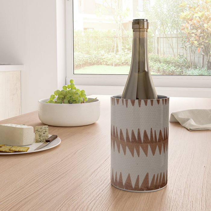 abstract striped rhombus zigzag background Wine Chiller Gallery Image 4