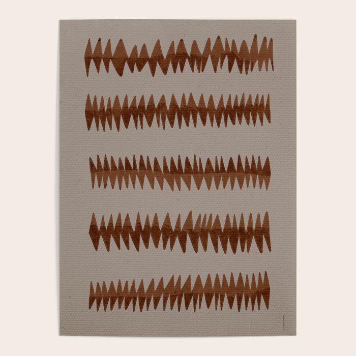 abstract striped rhombus zigzag background Poster Gallery Image 1