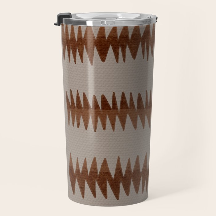 abstract striped rhombus zigzag background Travel Mug Gallery Image 3