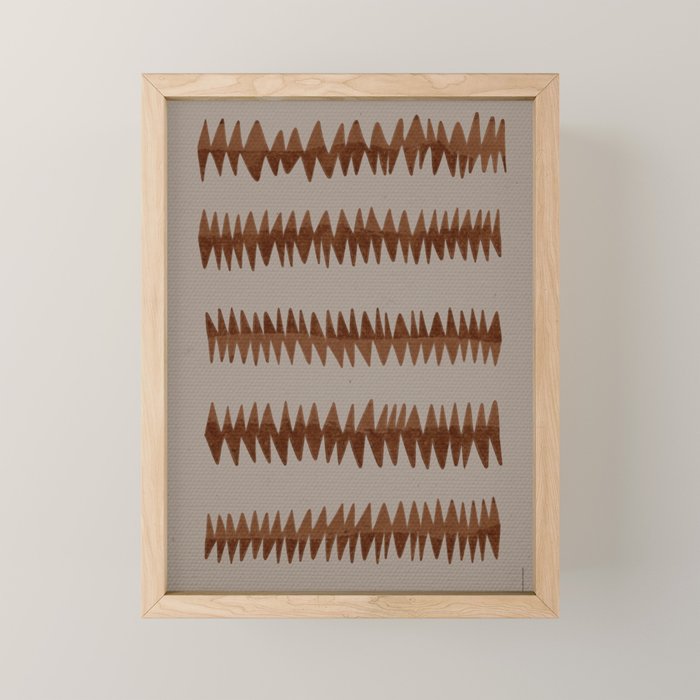 abstract striped rhombus zigzag background Mini Art Print Gallery Image 1