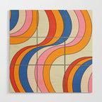 Retro Waves Wood Wall Art Gallery Image 1