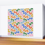 Fun colorful abstract organic shape art pattern Wall Mural Gallery Image 2