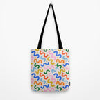 Fun colorful abstract organic shape art pattern Tote Bag Gallery Image 2