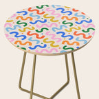 Fun colorful abstract organic shape art pattern Side Table Gallery Image 2