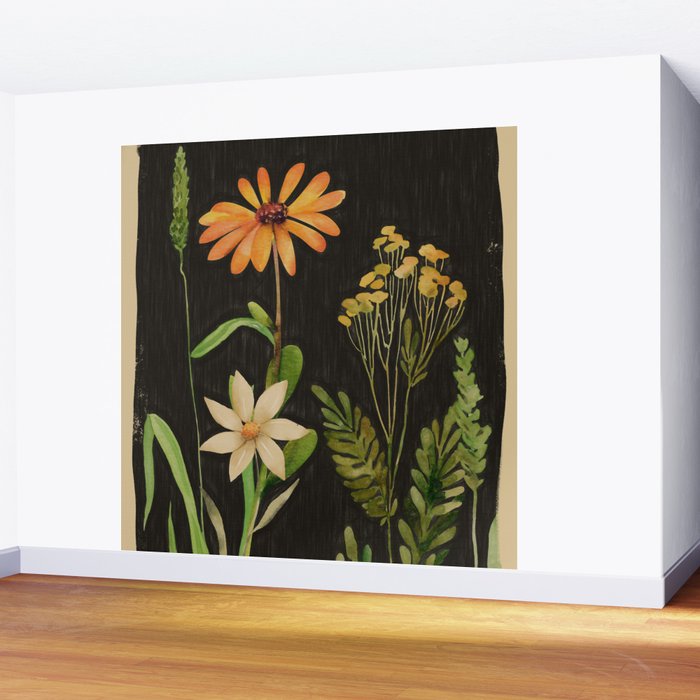 Garden Flowers 3 Wall Mural Gallery Image 2