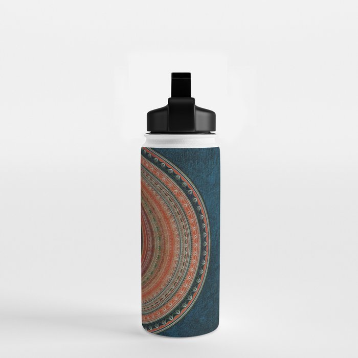 Earth Tone Colored Mandala Water Bottle Gallery Image 2
