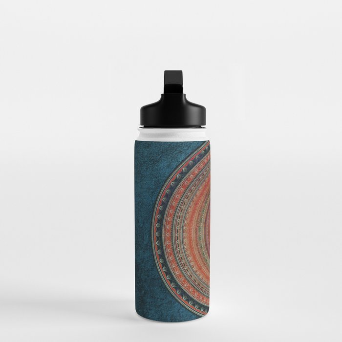 Earth Tone Colored Mandala Water Bottle Gallery Image 3