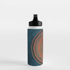 Earth Tone Colored Mandala Water Bottle Gallery Image 3