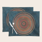 Earth Tone Colored Mandala Placemat Gallery Image 1
