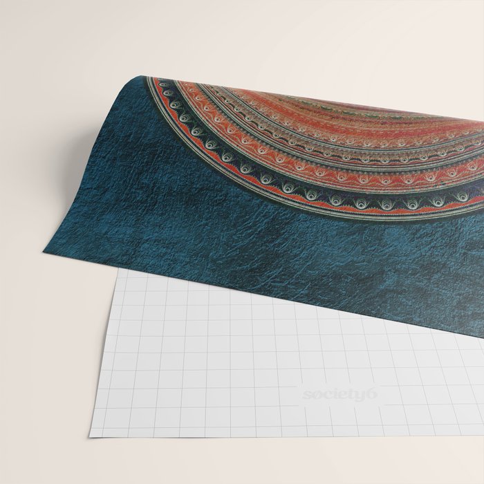 Earth Tone Colored Mandala Wrapping Paper Gallery Image 2