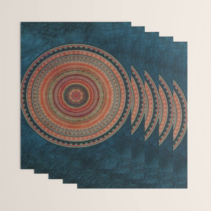 Earth Tone Colored Mandala Wrapping Paper Gallery Image 3
