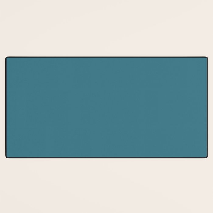 Solid Color Spring Teal Desk Mat Gallery Image 3