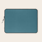 Solid Color Spring Teal Laptop Sleeve Gallery Image 1