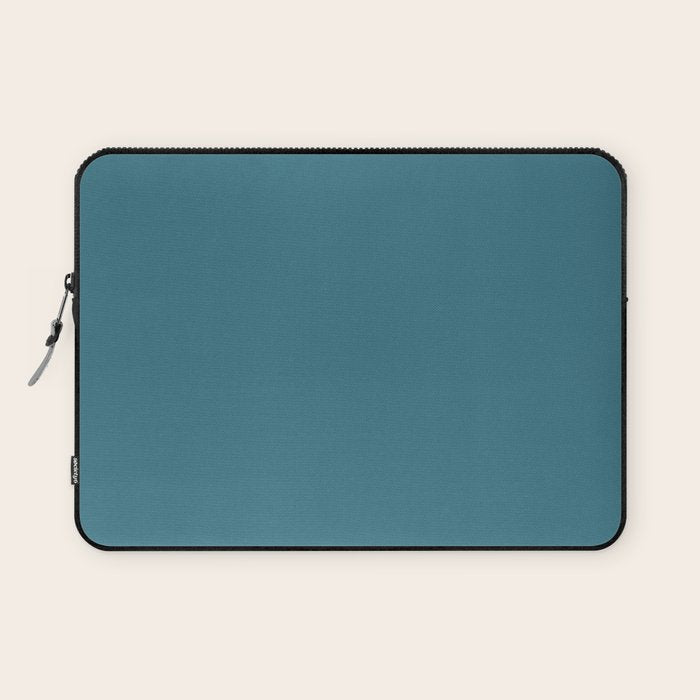 Solid Color Spring Teal Laptop Sleeve Gallery Image 1