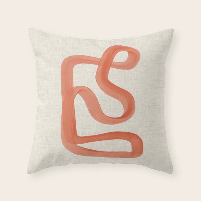 Orange Goes Around Throw Pillow Gallery Image 1