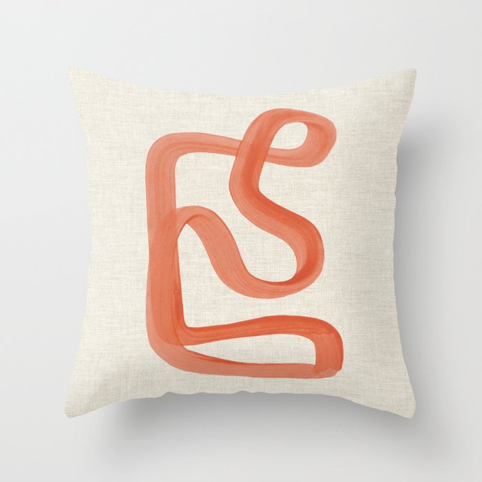 Orange Goes Around Throw Pillow Gallery Image 1