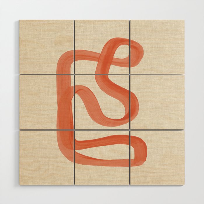Orange Goes Around Wood Wall Art Gallery Image 1