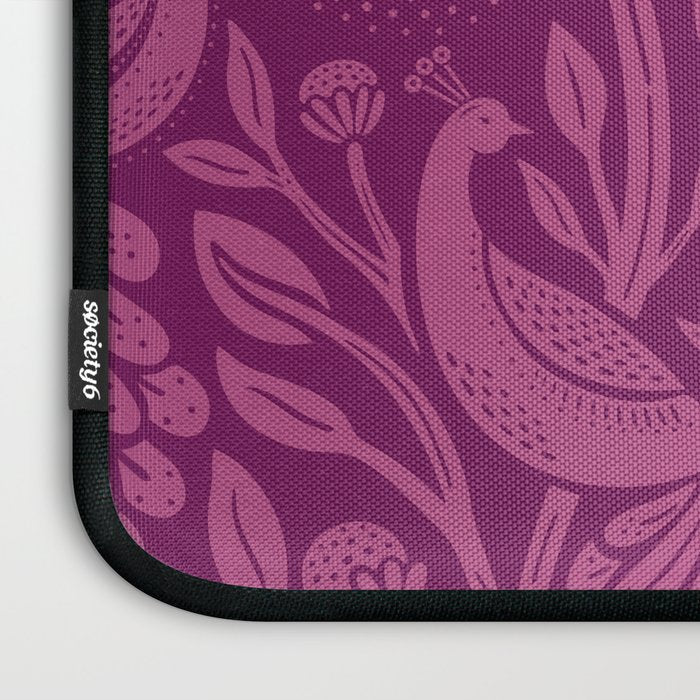 Peacock Dreams - berry Laptop Sleeve Gallery Image 3