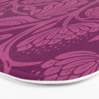 Peacock Dreams - berry Bath Mat Gallery Image 3