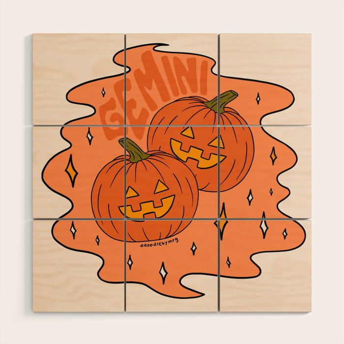 Gemini Jack O Lantern Wood Wall Art Gallery Image 1