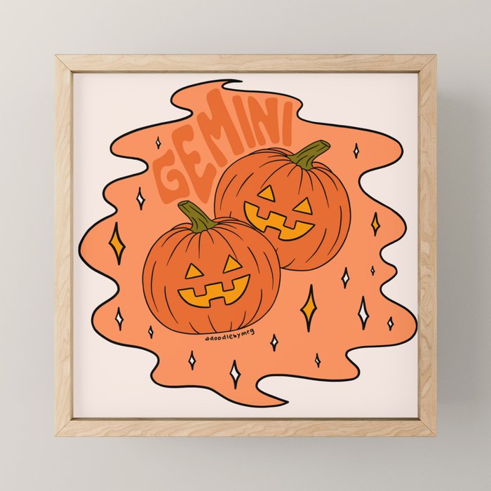 Gemini Jack O Lantern Mini Art Print Gallery Image 1
