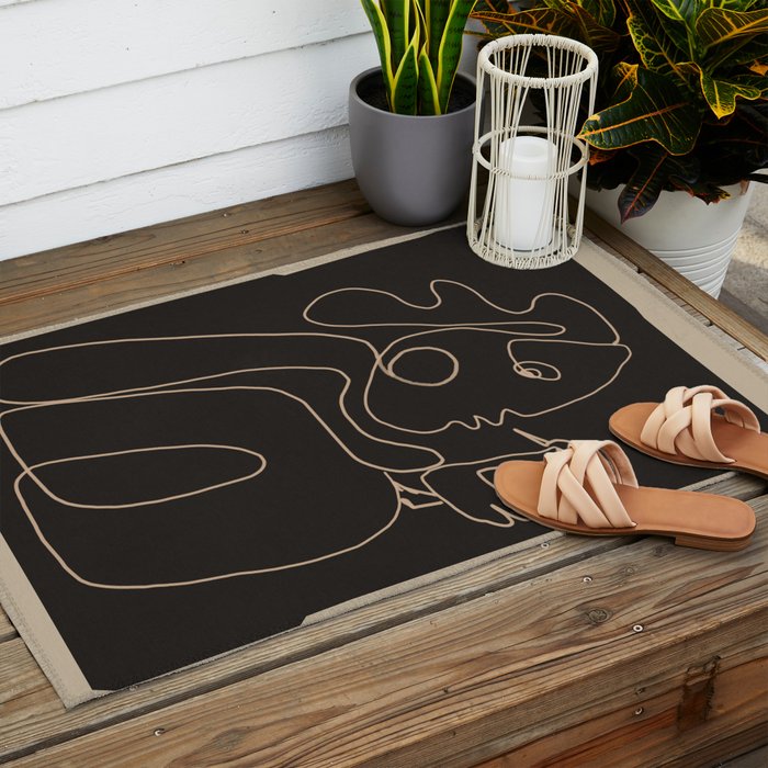 Gentle Abstract Line 1 Outdoor Rug Gallery Image 2