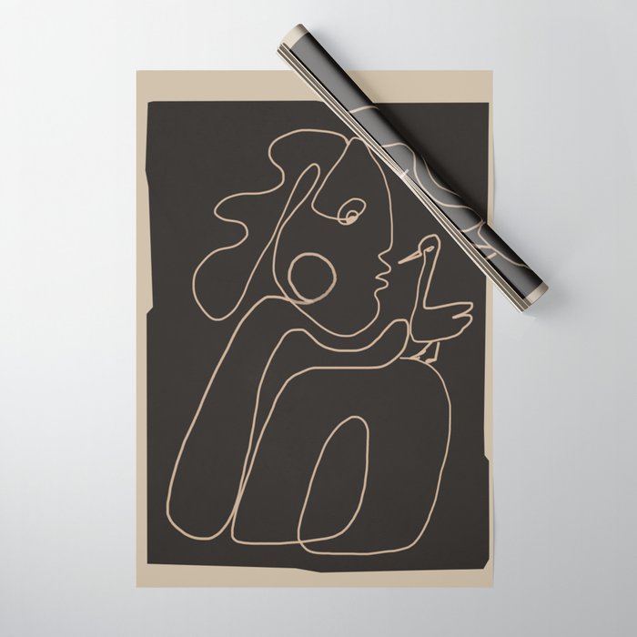 Gentle Abstract Line 1 Wrapping Paper Gallery Image 1