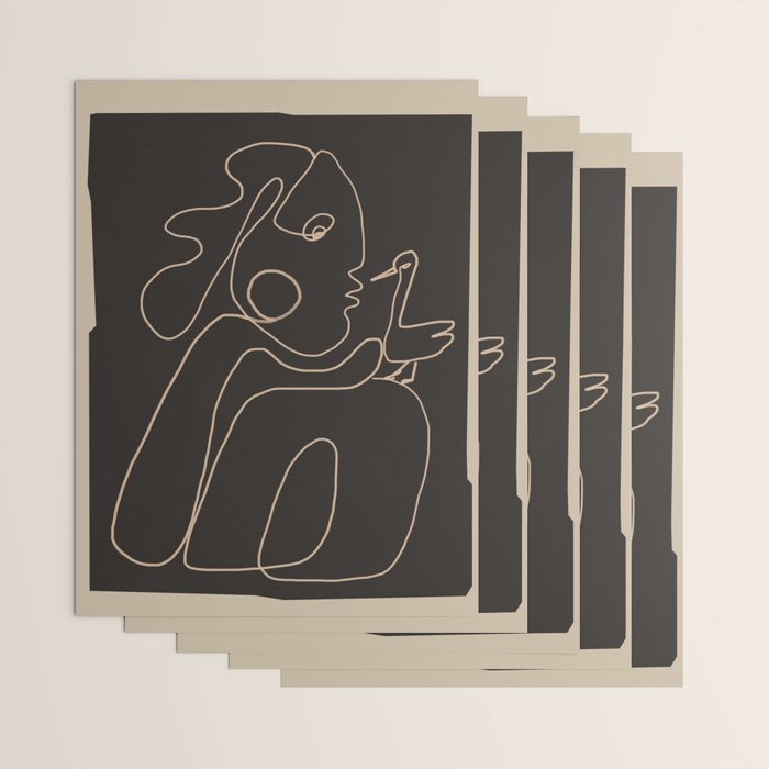 Gentle Abstract Line 1 Wrapping Paper Gallery Image 3