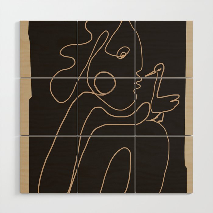 Gentle Abstract Line 1 Wood Wall Art Gallery Image 1