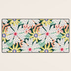 Summer Bloom - Dark Green Background  Desk Mat Gallery Image 3